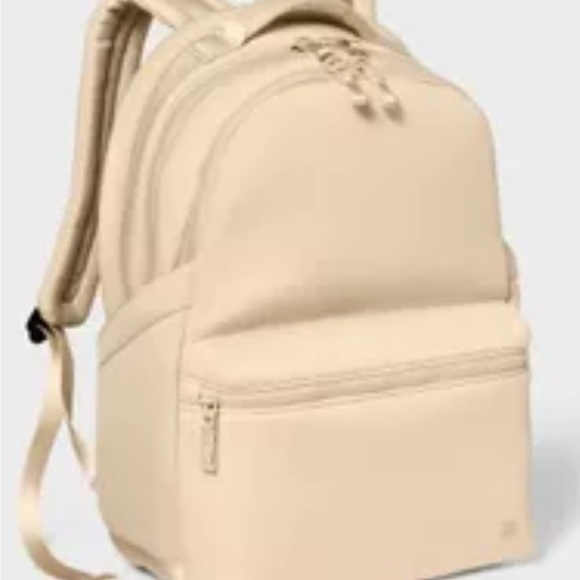 ALL IN MOTION FAUX NEOPRENE BACKPACK MINIMALIST BEIGE COLOR main image 6